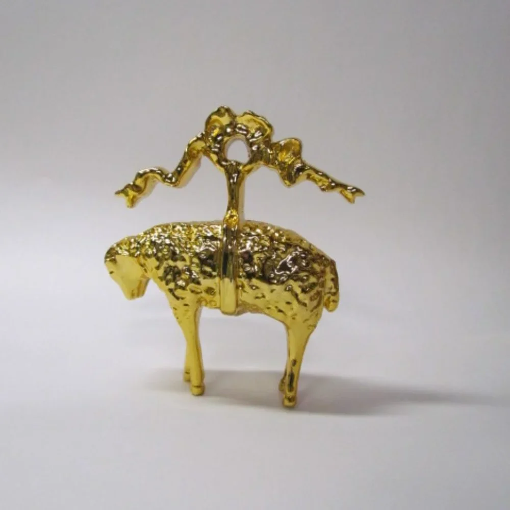 LAMB SHEEP (2) Brooks Brothers Golden Fleece Sheep Ornament need repair